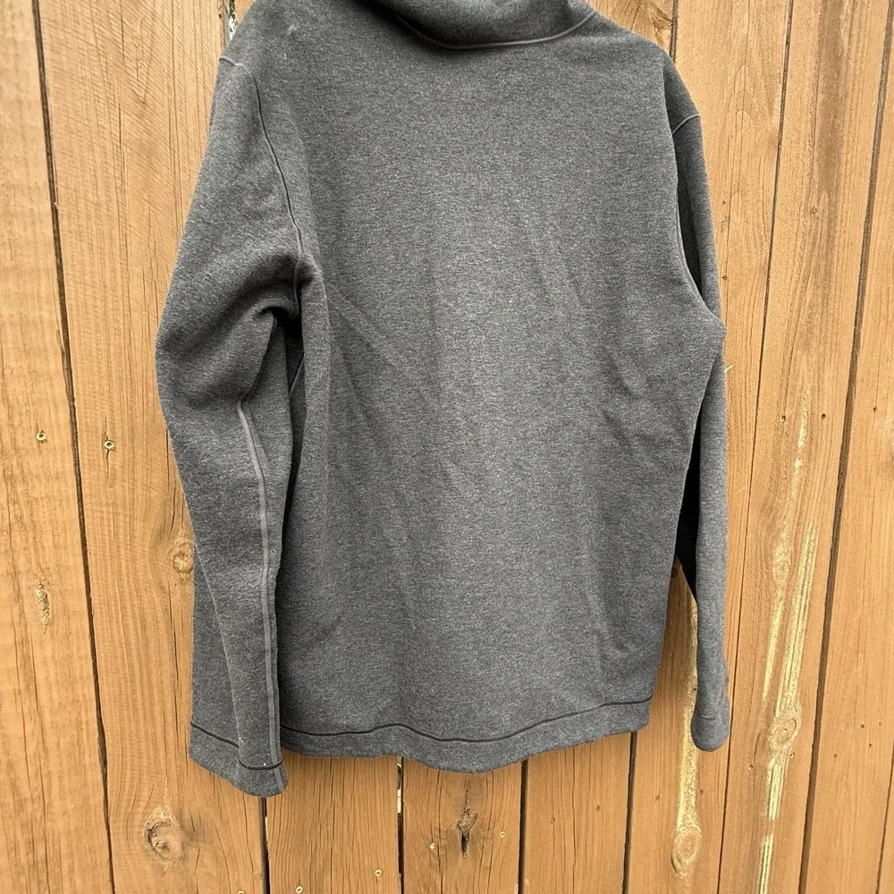 Men's Johnson And Murphy Half Zip Long Sleeve Reversible‎ Large Blue Brown